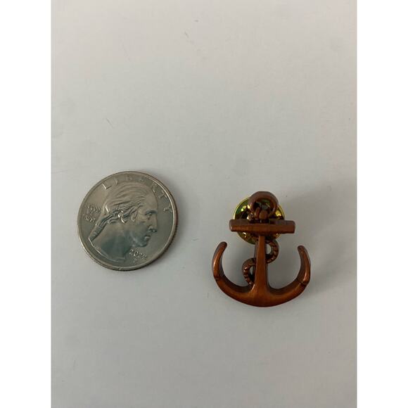 Anchor brewing pin, Copper tone - Picture 2 of 4